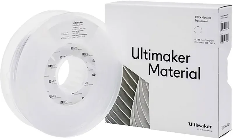 UltiMaker 1643 1643 Filament CPE+ Chemisch bestendig 2.85 mm 700 g Transparant 1 stuk(s) by UltiMaker – product photo