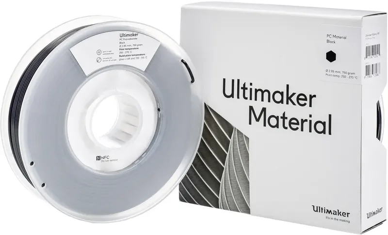 UltiMaker 8718836374883 PCA - M3577 Black 750 - 212674 Filament PC (polycarbonaat) 2.85 mm 750 g Zwart 1 stuk(s) by UltiMaker – product photo