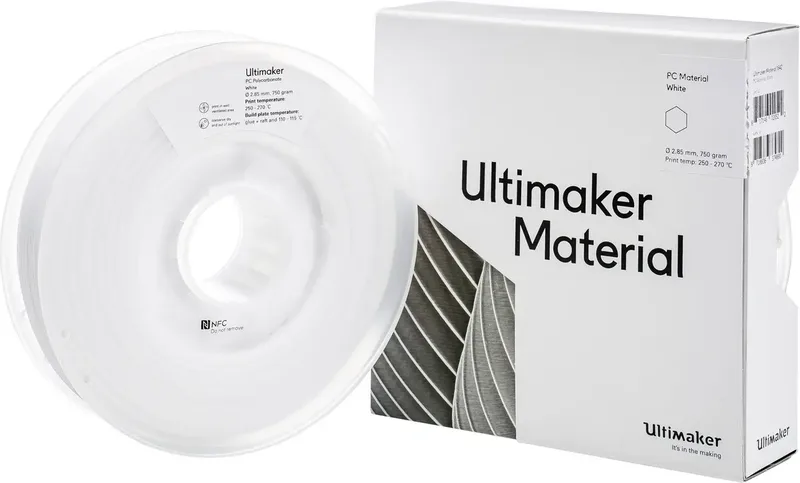 UltiMaker 8718836374890 PCA - M3577 White 750 - 212674 Filament PC (polycarbonaat) 2.85 mm 750 g Wit 1 stuk(s) by UltiMaker – product photo