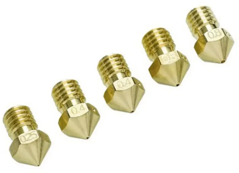 UltiMaker gemischtes Nozzle Pack Passend für (3D Drucker): UltiMaker 2+, UltiMaker 2 Extended+ UM2+ Nozzle Pack 0.25 2x0.40 0.60 0.80 9528 von UltiMaker – Produktfoto