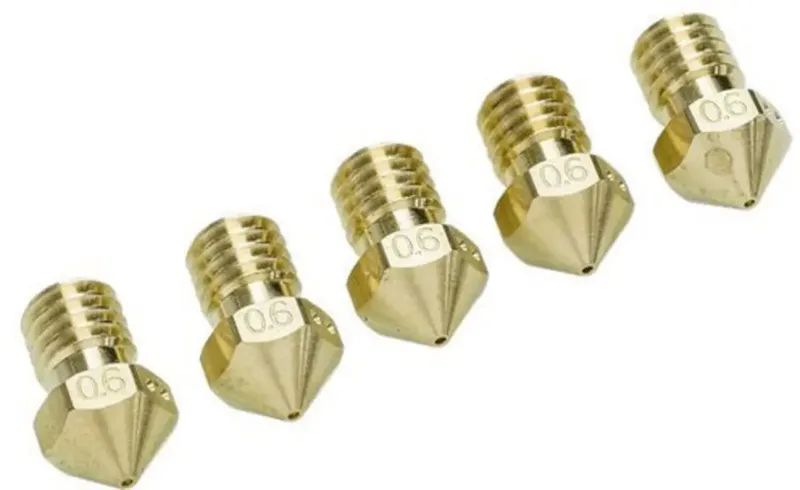 UltiMaker Nozzle Pack 0,6 mm Passend für (3D Drucker): UltiMaker 2+, UltiMaker 2 Extended+ UM2+ Nozzle Pack 5x0.60mm 9526 von UltiMaker – Produktfoto